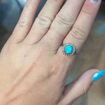 Little Single Stone Nugget Turquoise Genuine Ring