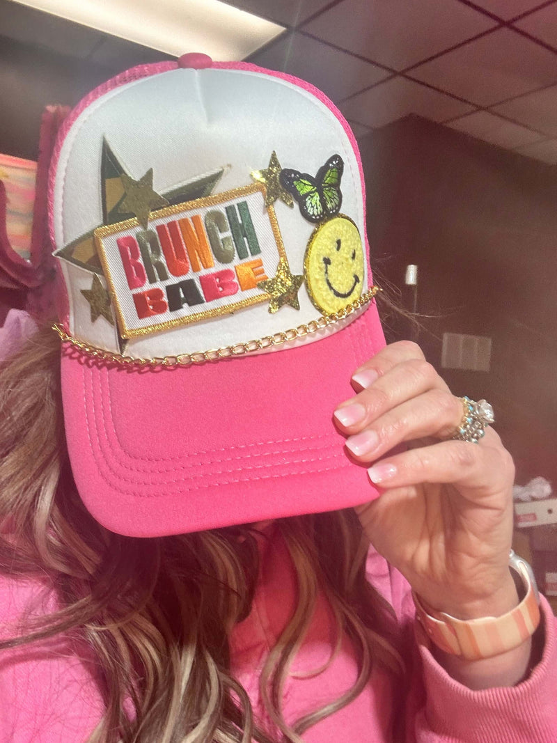 Pink Brunch Babe Custom Trucker Hat