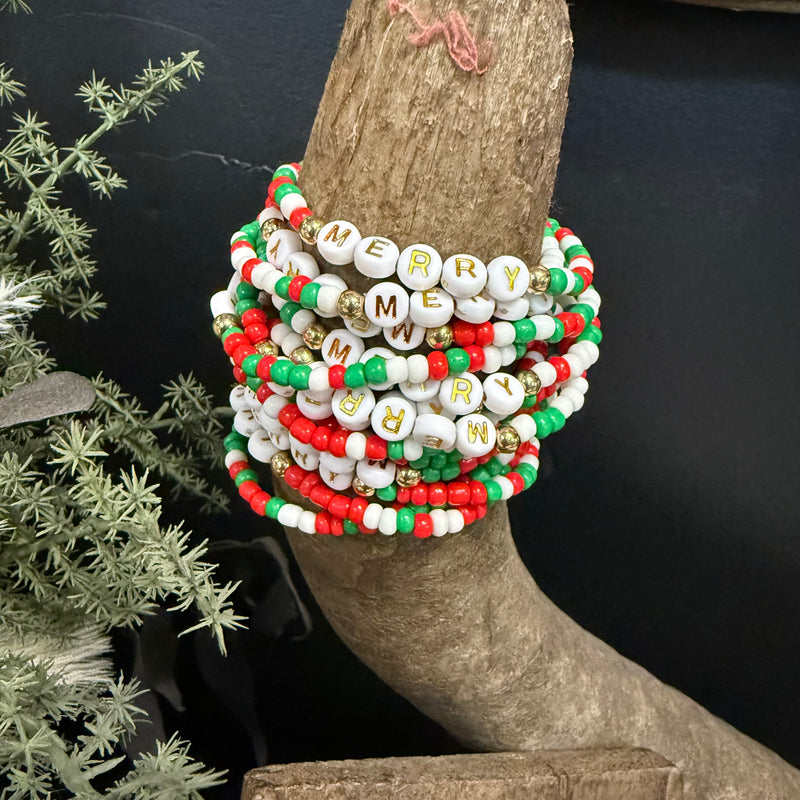 Fun Beaded Merry Bracelet