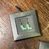 Dainty Turquoise Boot French Hook Fashion Earrings