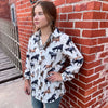 Horse Button Down Long Sleeve Top