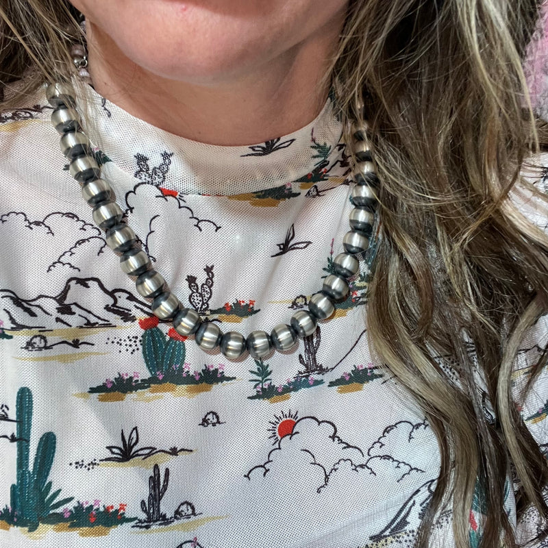 20 inch 12mm Navajo Pearl Genuine Necklace