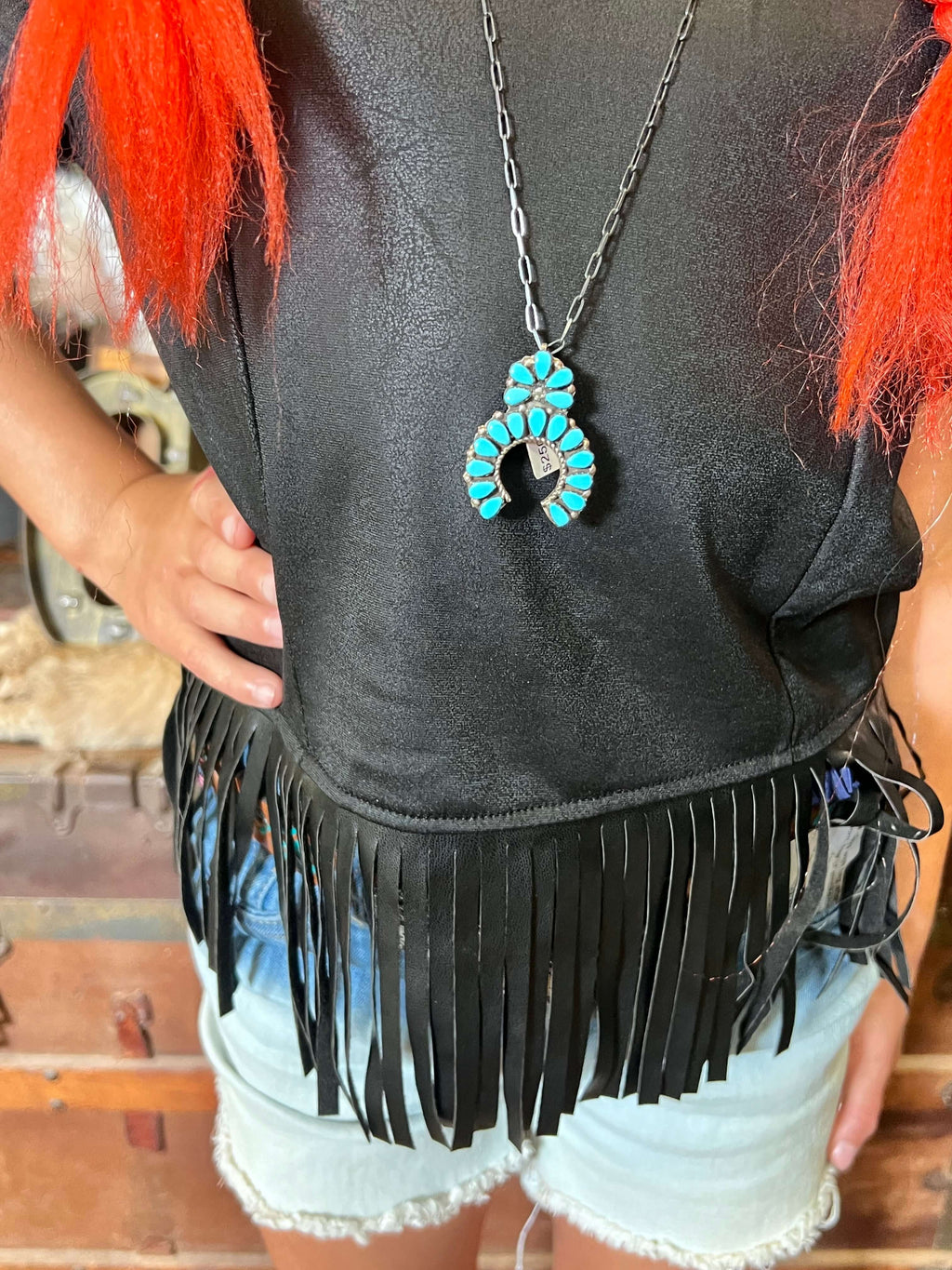 Turquoise Naja Zuni Genuine Necklace Pendant