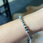 7 Inch Patterned Navajo Pearl with Disc Genuine Bracelet