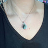 Unique Turquoise with Silver Ball Detail Genuine Pendant for Necklace.