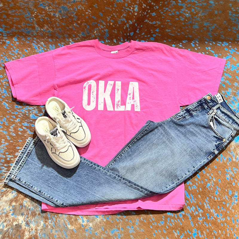 Pink OKLA Crew Neck T-shirt / XL