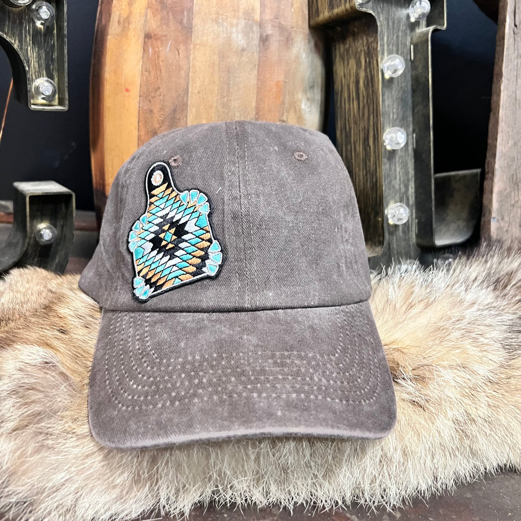 Ear Tag Brown Custom Trucker Hat