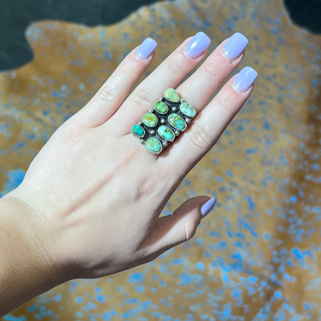 Stunning 8 Stone Sonoran Gold Genuine Ring Size 8