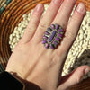 Purple Mohave Oval Cluster Genuine Ring