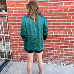 Emerald Green and Animal Print Blazer