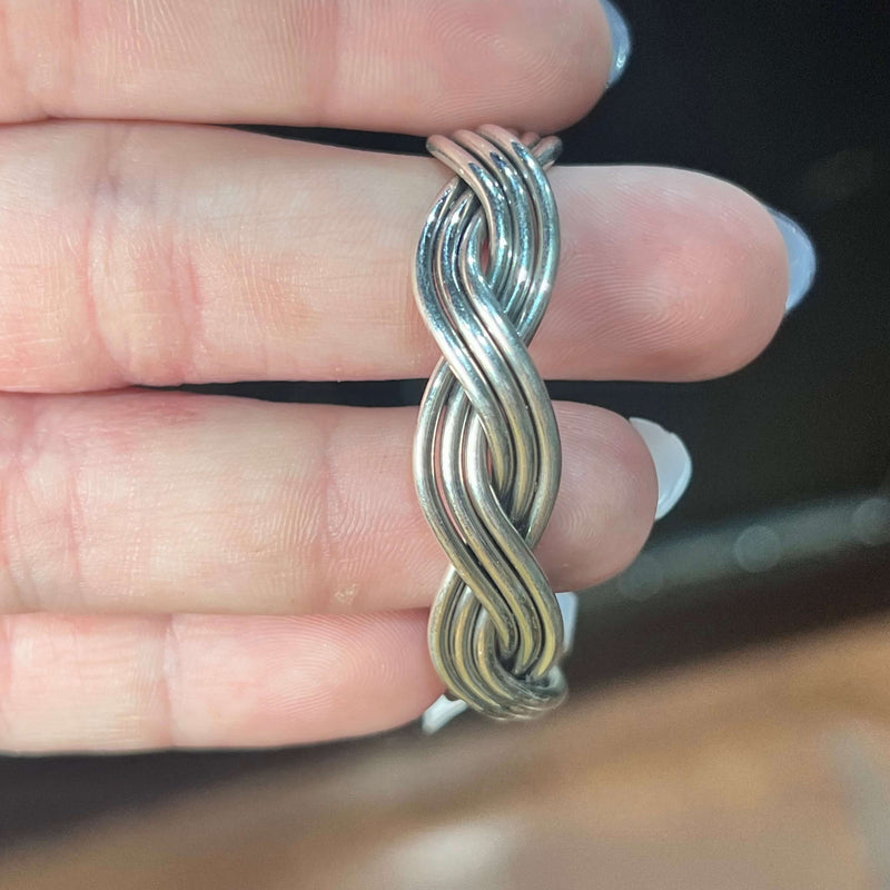 Sterling Silver Twisted Kid Cuff Sterling Silver Bracelet