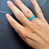 All Around Blue Turquoise Inlay Genuine Ring size 6.75