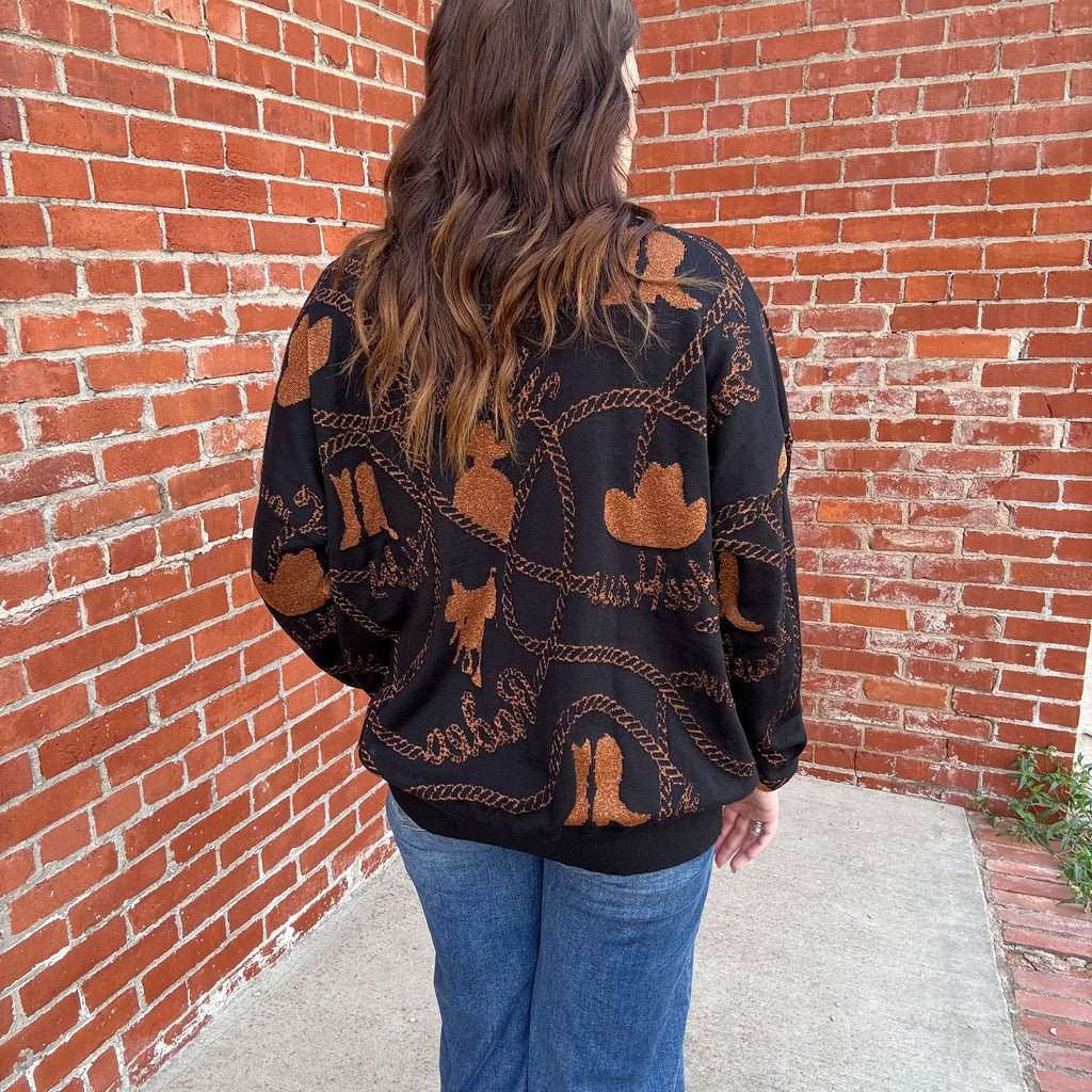 Copper Cowboy Reversible Sweater