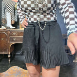 Black Dressy Silky Shorts / Small