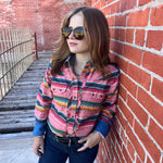 Rose Pink Serape Button Down Tasha Polizzi