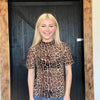 Leopard Stay Wild Mesh shortsleeve Top