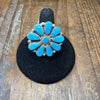 Turquoise Cluster Sterling Silver Ring