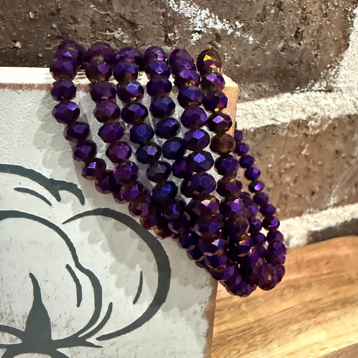 Purple beaded bracelet 