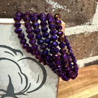 Purple beaded bracelet 