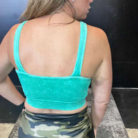TURQUOISERIBBEDTANKTOP