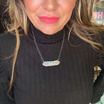 19 inch Feather Turquoise Genuine Necklace