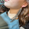 Long 4mm Navajo Pearl Tassel Genuine Earring