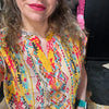 Colorful Aztec Printed Savannah Jane Embroidered Top