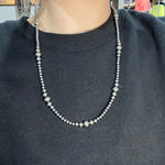 24 inch 4, 5, 6, & 8mm Navajo Pearl Genuine Necklace