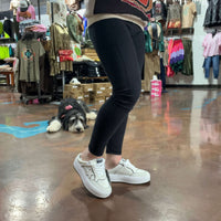 White Mule Vintage Havana Val 6 Tennis Silver Shoe