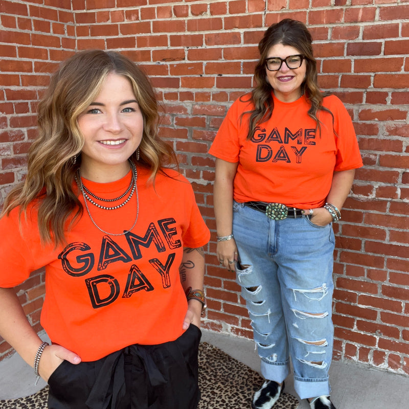 Orange Game Day Crew Neck T-shirt