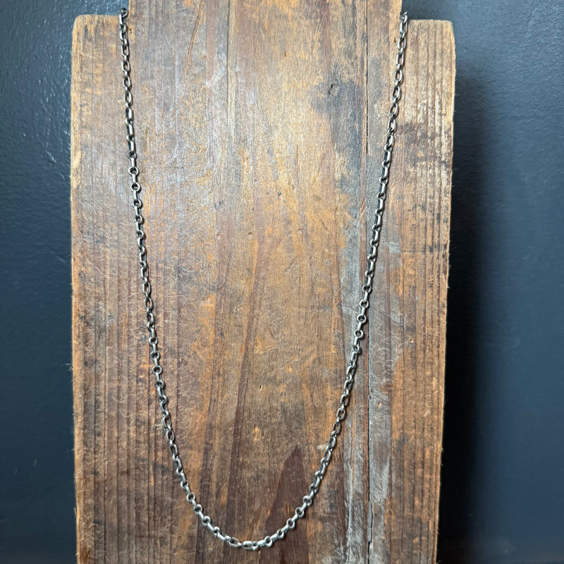 25 inch Patina Chain Sterling Silver Necklace