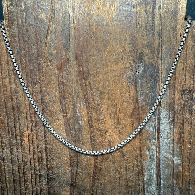 16 inch Box Chain Sterling Silver Necklace