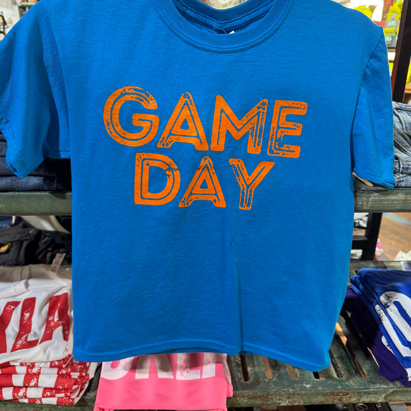 Blue & Orange Game Day Youth Crew Neck T-shirt