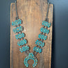 Authentic Turquoise Squash Blossom Sterling Silver Necklace