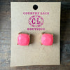 Pink Gold Post Stud Fashion Earring