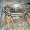 Stamped Thick Bangle Sterling Silver Bracelet