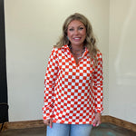 Orange & White Pep Rally Pullover