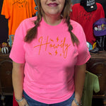 Orange & Pink Howdy Crew Neck T-shirt