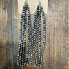 Long 4mm Navajo Pearl Tassel Sterling Silver Earring