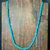 20 inch Sterling Silver Authentic Blue Sleeping Beauty Turquoise Chip Necklace