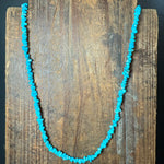 20 inch Sterling Silver Authentic Blue Sleeping Beauty Turquoise Chip Necklace