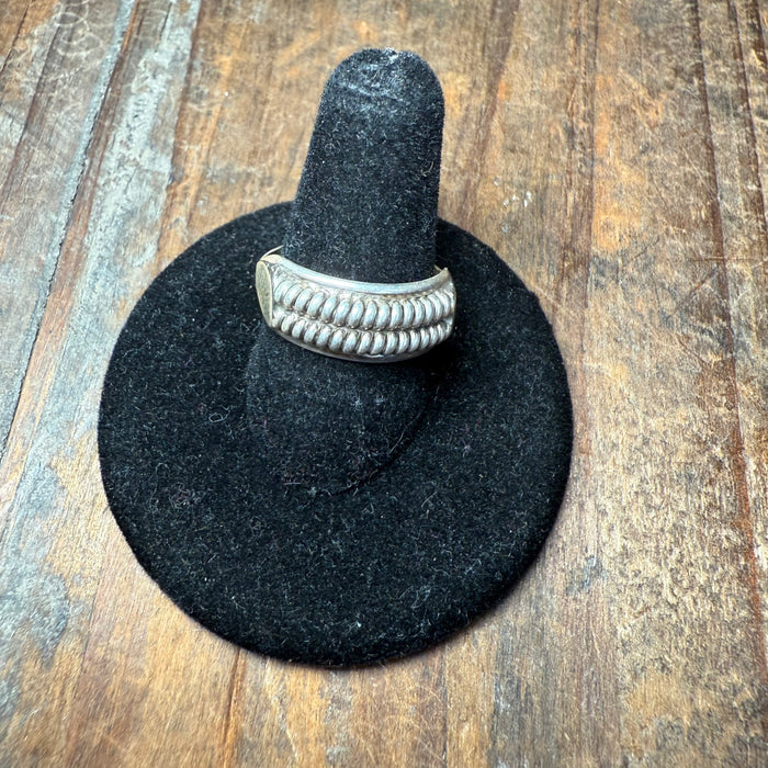 3 Row Spiral Sterling Silver Ring