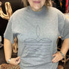 Heather Gray & Black Boot Stitch Crew Neck T-shirt