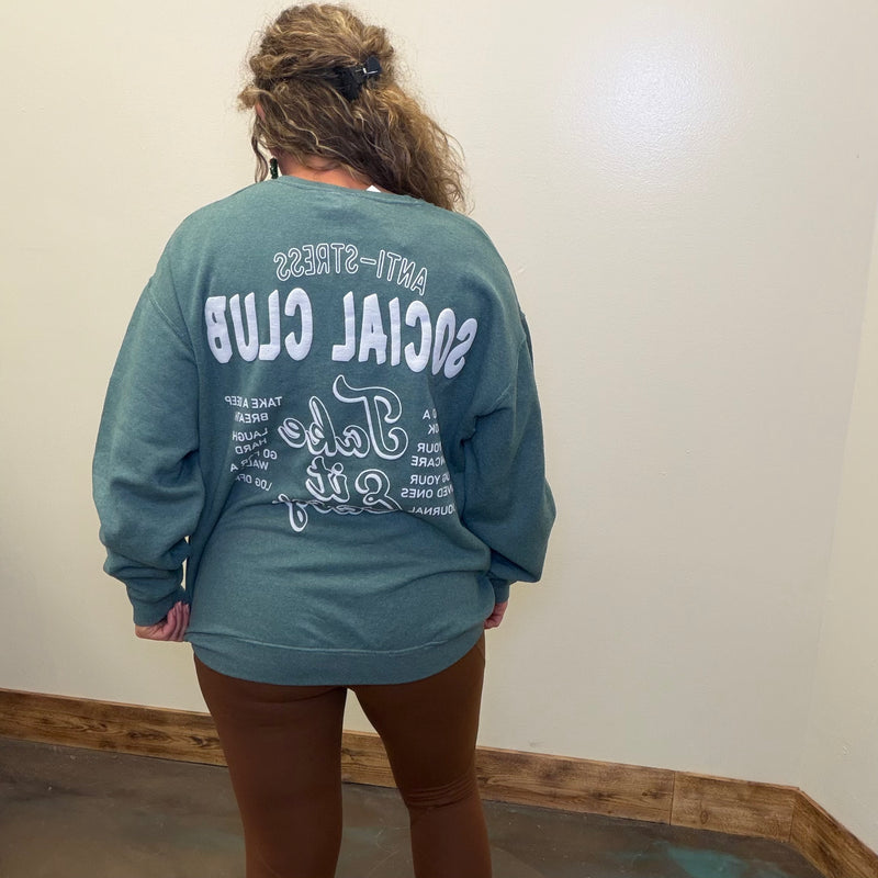 Faded Green Anti-Social Club Take It Easy Sweatshirt