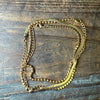 Triple Patterned Gold Fashion Bracelet
