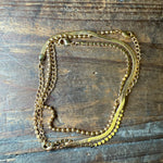 Triple Patterned Gold Fashion Bracelet