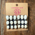 Stunning 9 Stone White Buffalo Post Stud Sterling Silver Earring