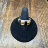 Tigers Eye and Black Onyx Sterling Silver Ring size 8