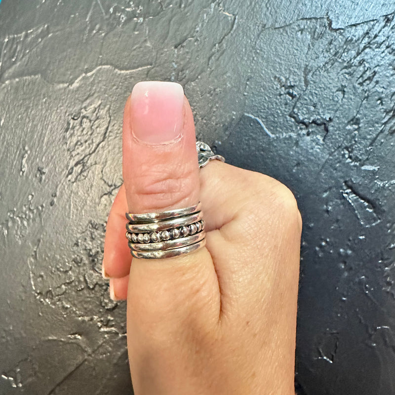 Fidget Ball Sterling Silver Genuine Ring