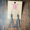 3mm Tassel w/ 8mm 2.5 Inch Dangle French Hook Sterling Silver Earring